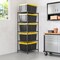 Seville Classics UltraDurable 5-Tier NSF-Certified Steel Tote Shelving